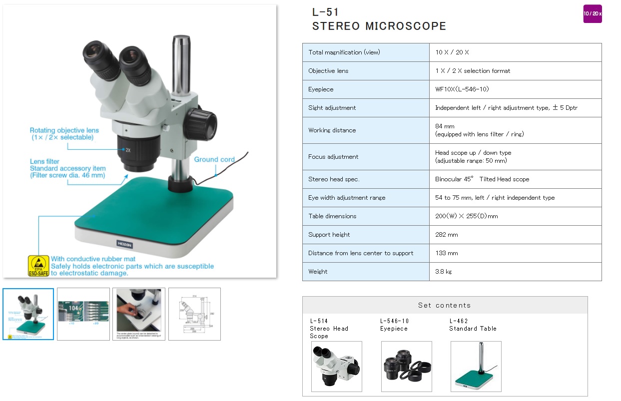 Ichiban Precision Sdn Bhd - Hozan - Hozan Stereo Microscope